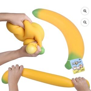 Sunny Days Laffy Snacks Squishy Stretchy Banana Toy 18" new with tags Squeeze